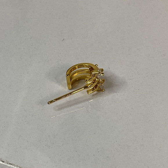 🌟14K Gold Plated Sterling Silver Triple Hoop Earrings